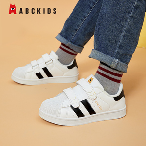 abckids童鞋儿童小白鞋2022秋冬新款男童鞋子贝壳头加绒女白板鞋