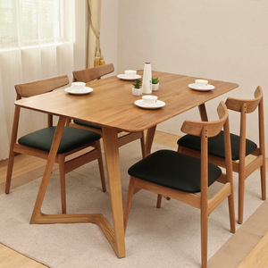 北欧全实木白象餐桌椅组合长方形家用餐厅大饭桌椅子家具定制桌子