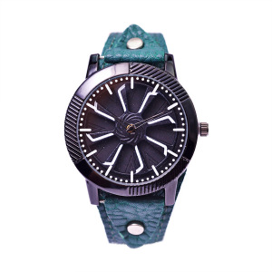 mundell欧洲站时来运转大盘真皮潮流个性手表学生休闲转盘女表