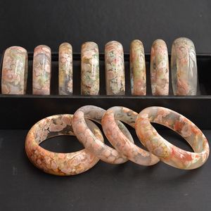 52-59圈口天然马达加斯加樱花玛瑙精品菜园子玫瑰花园满花手镯