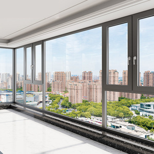 南京断桥铝系统门窗封阳台三层玻璃隔音窗落地铝合金平开窗户定制