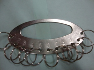 11位不锈钢钥匙盘.宾馆酒店 库房挂牌,钥匙圈.钥匙环