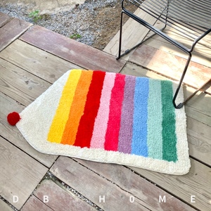 dbhome原创新款彩虹蛋糕客厅地毯卧室吸水防滑北欧可机洗地垫毯子