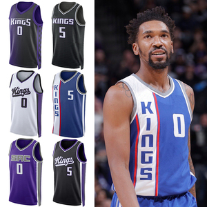 国王蒙克0号球衣福克斯5城市版萨博尼斯10穆雷13号复古篮球服球裤