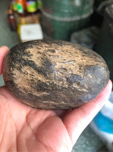 黑龙江天然草花玉桫椤玉原石手把件雕刻料摆件272克