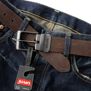 正品 levis李维斯休闲针扣名牌皮带男双面裤带牛仔裤复古真皮腰带