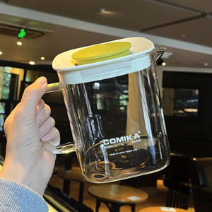 comika口咔茶壶玻璃耐热烧水壶泡茶过滤壶大容量ins风不锈钢水杯