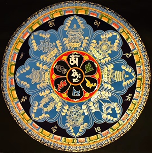 00zlxyy6966淘宝吉祥八宝八吉祥扎西达杰唐卡挂画客厅装饰画沙发