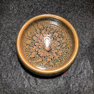 建阳建盏连宏达 鹧鸪斑一壶六杯套装油滴茶盏 茶杯 原矿