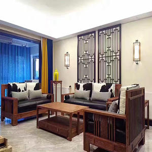 现代新中式京瓷苏梨家具刺猬紫檀沙发花梨木实木客厅红木沙发组合