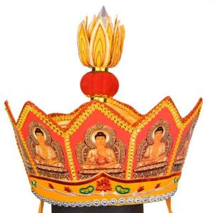 佛教用品僧人服饰唐僧帽毗卢帽法师帽可水洗可折叠胶片五佛帽包邮