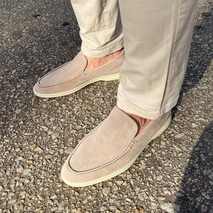 【男鞋 简约款】loro piana鞋 麂皮乐福鞋真皮平底舒适百搭便士鞋