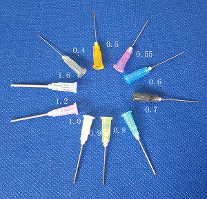 27-16g0.4-1.6卡口塑座不锈钢点胶针头/针咀 塑钢平头针1寸25mm