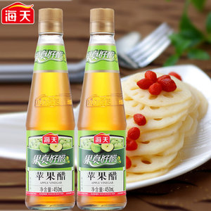 海天苹果醋水果凉拌香醋香蕉醋450ml8瓶包邮酿造醋饮料整箱