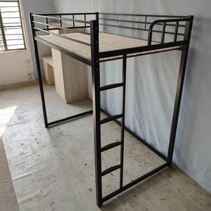 定制公寓床可拆卸组装高架床上层钢架上床下桌铁艺省空间成人加厚