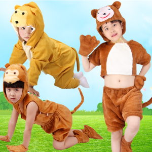 六一节儿童动物表演服装幼儿园舞台演出服饰小猴衣服猴子连体衣