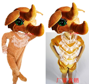 特价儿童犀牛表演服装少儿卡通动物演出服幼儿园亲子小犀牛造型服