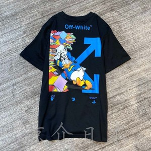 凉介日本 off white 20ss 春夏季新款唐老鸭箭头印花ow短袖t恤