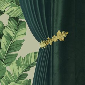 法式轻奢窗帘2019新款卧室遮光墨绿天鹅丝绒挡风现代简约莫兰迪色