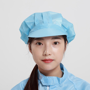 优质防静电鸭舌工作帽无尘洁净车间电子厂劳动防护男女大工帽透气