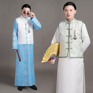 影视古装官服民国长衫马甲晚清老爷公子少爷服大宅门古装演出服装