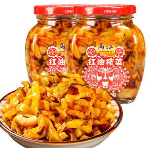 50100人付款天猫正宗乌江榨菜瓶装300g微辣涪陵榨菜丝红油即食开味轻