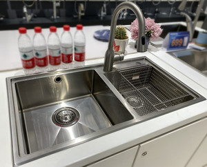 摩恩moen 不锈钢水槽双槽厨房手工槽洗菜盆洗碗盆 27521/27522sl