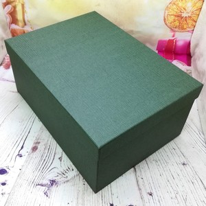 简约绿色礼品盒长方形超大号A4纸画相册框包装婚纱皮鞋西服礼物盒