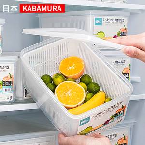 日本沥水冰箱保鲜盒厨房收纳食品级水果蔬菜鸡蛋专用冷冻整理神器