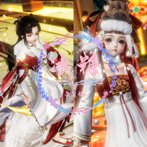 剑网三剑三剑3  三元盒子 三元衣服 晴岚绘礼盒 白发 黑发 挂件