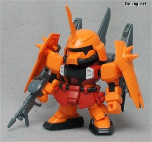 万代绝版sd高达bb298橙色瞬发海涅专用机扎古勇士代工上色成品