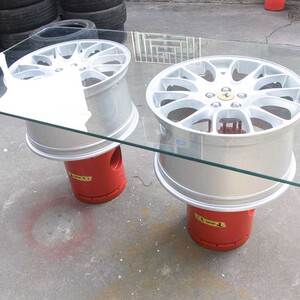 个性定制diy茶几办公桌汽车轮毂轮胎汽车旧件创意