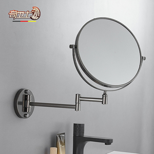 浴室化妆镜壁挂折叠家用卫生间免打孔伸缩镜子可拉伸移动放大挂墙