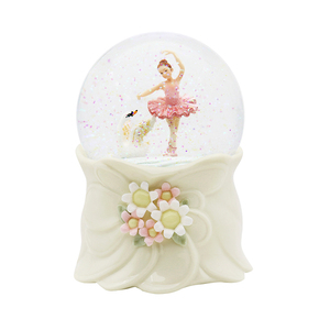 jarll水晶球八音盒公主音乐盒跳舞芭蕾女孩女生日礼物送女儿女童