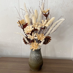 天然干花客厅装饰拍摄道具干支干果家居摆放玉米皮干花套装