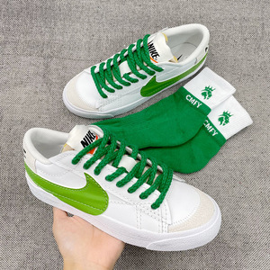 cmfy适配nike blazer low77jumbo白绿板鞋带麻绳鞋带袜子套装潮