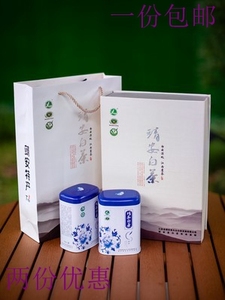 包邮 靖安白茶一级白茶 江西特产 绿茶50g*2 罐装礼盒 2021新茶