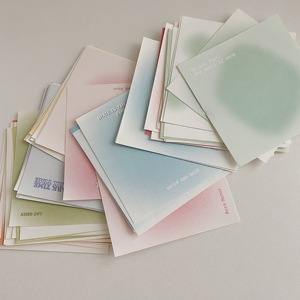 丸丸子|渐变色手帐便签无粘性腮红便签ins风盐系手写素材