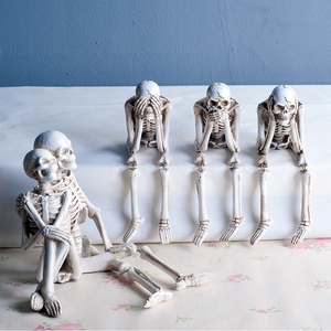 freedombones淘宝跪姿鼠骨骼标本 魔性复古骷髅摆件 哥特素描静物