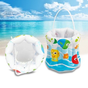 充气冰桶便携折叠小水桶海边沙滩漂浮托盘水上钓鱼盆儿童戏水玩具