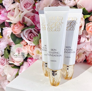 沧海遗珠~现货日本专柜奥尔滨skin glazing保湿光透亮泽粉底液30g