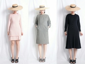 【两件包邮】10月20号晚9点半 vintage古着孤品日本制羊毛连衣裙