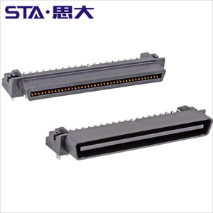 80PIN板对板连接器直针弯式PCB插座1.27mm间距SCSI插件80芯公母头