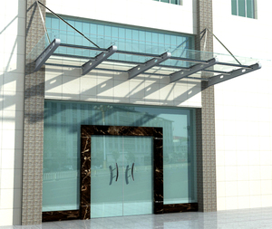 变形工字钢 悬挑玻璃顶 挑高钢结构 玻璃雨蓬 阳光顶 t型钢雨棚!