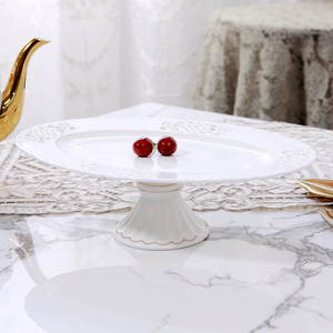 白色工艺陶瓷镂空水果盘 纯色婚庆盘 家居客厅摆盘供盘糕点盘瑕疵