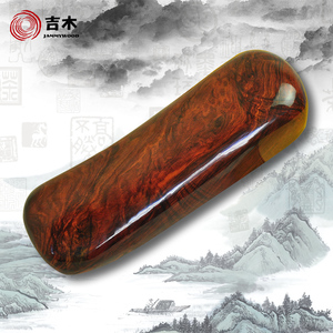 吉木大红酸枝颈椎枕 老挝老红木硬枕 颈枕实木木枕护颈枕交趾黄檀