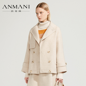 商场同款-ANMANI恩曼琳22冬季新品羊毛混纺高领条纹毛衣O367060A