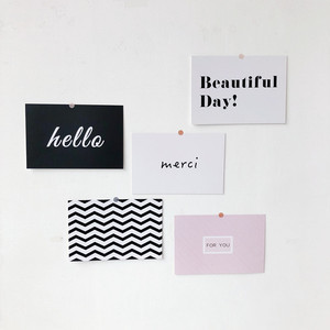 ins北欧风英文字母卡片黑白hello照片墙装饰卡纸拍照摆拍背景道具