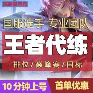 王者荣耀代练代打排位刷等级玩送指定英雄战力巅峰赛王者上分车队