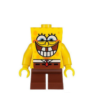 lego 乐高 海绵宝宝系列 人仔 bob021 海绵宝宝 露牙表情 3833
